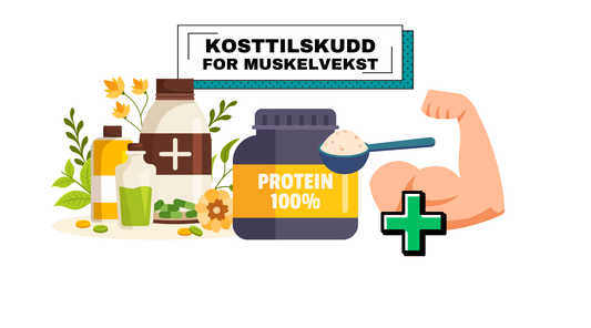 Kosttilskudd for muskelvekst og prestasjon